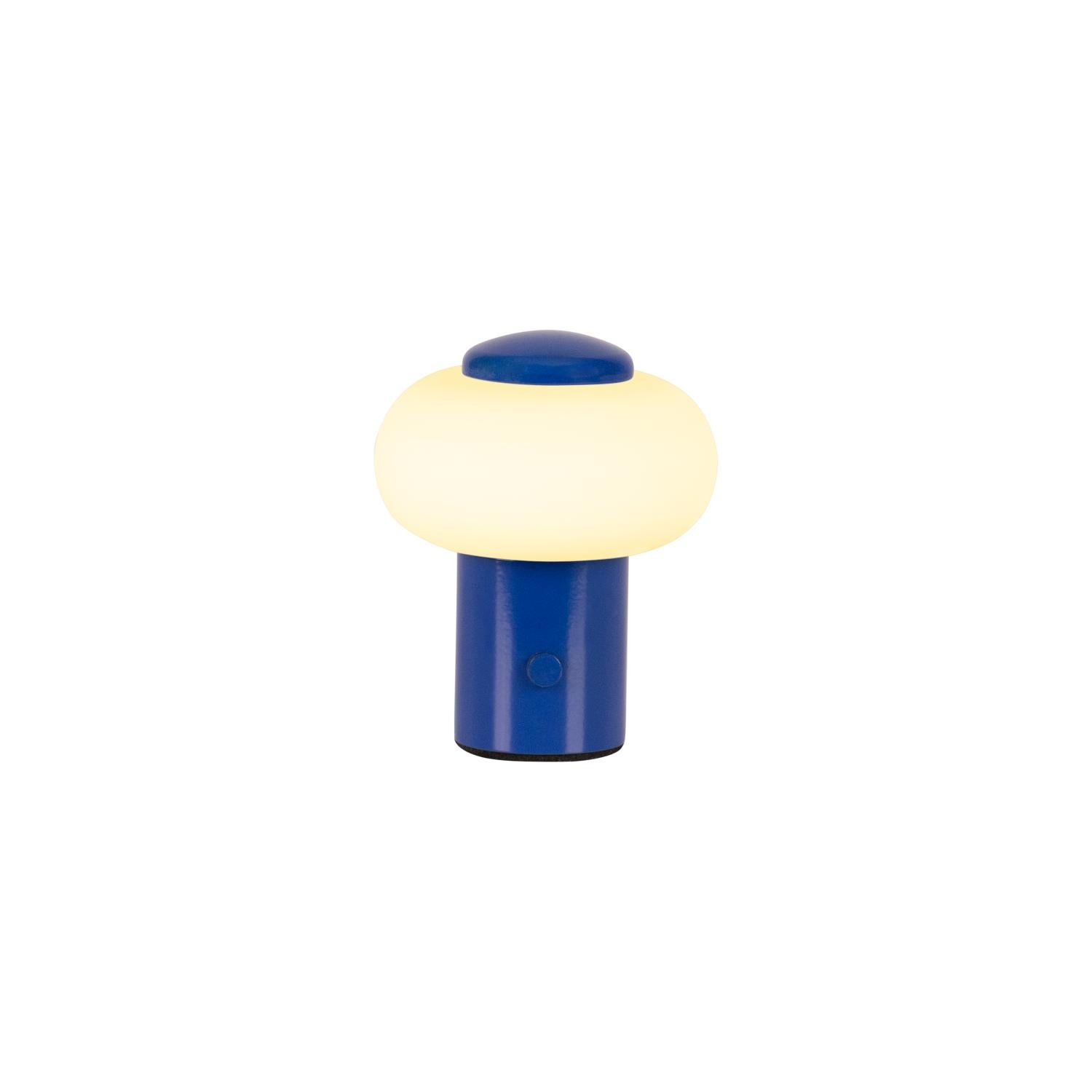 Lampa stołowa LED GUSTAV niebieska 0.8W ciepła 60lm szkło wym:9,5x8x8cm IP20 Lucide