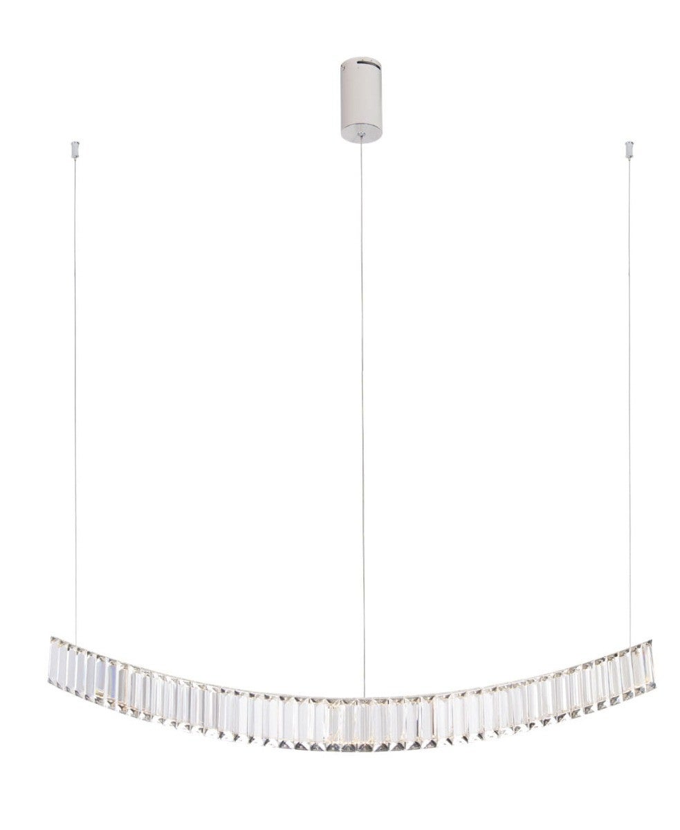 Lampa wisząca podłużna zaokrąglona z kryształkami SAPHIR LED 13W P0392 Maxlight