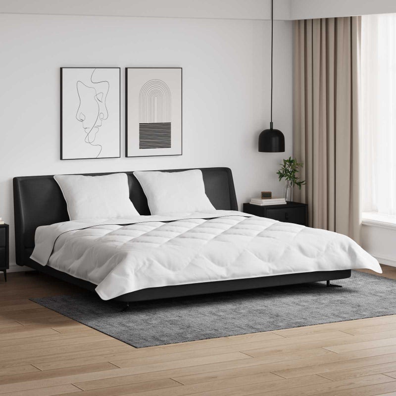 Duvet z poduszkami z poduszką 3 pcs Biały Mikrofibra i Puch vidaXL