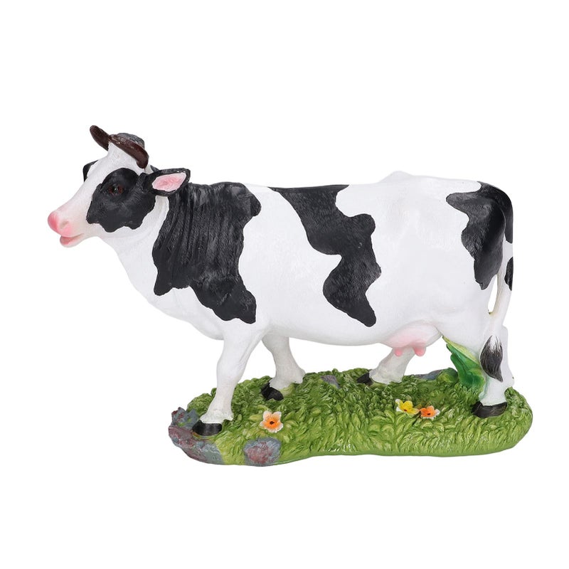 Figurki krów Statua Figurki z żywicy Miniaturowe figurki zwierząt do dekoracji biurowego ogrodu Model bydła