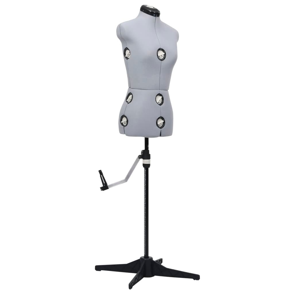 Manekin krawiecki damski, regulowany, szary, S, rozmiar 33-40 vidaXL
