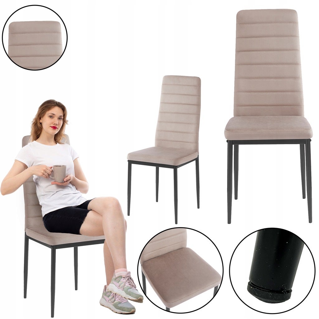 Nowoczesne krzesło kuchnia jadalnia salon tapicerowane Mark II KT118 taupe