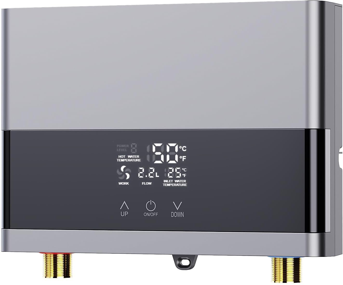 Elektryczny podgrzewacz wody 220 V, 6000 W, bez zbiornikowy elektryczny podgrzewacz wody | Mały elektryczny podgrzewacz wody przepływowy (srebrny)