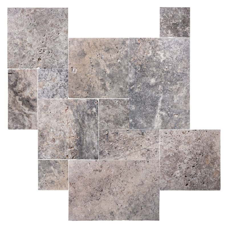 Płytka Trawertyn 12mm Silver Roman Opus 1kpl= 0,742m2 | Komplet Rzymski