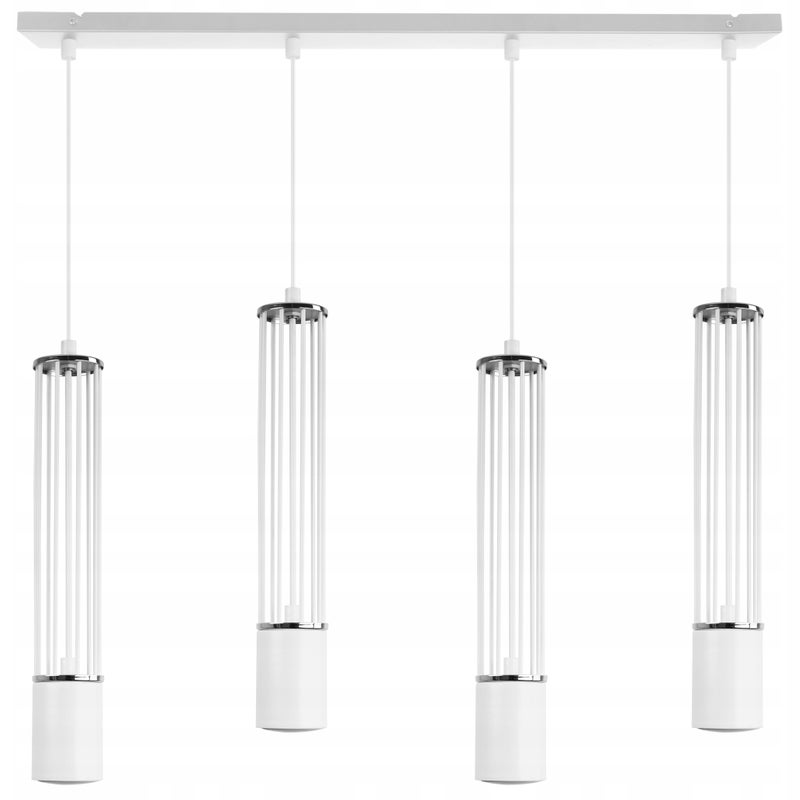 Lampa sufitowa wisząca Light Home LH Aria 4x GU10 biały/srebrny