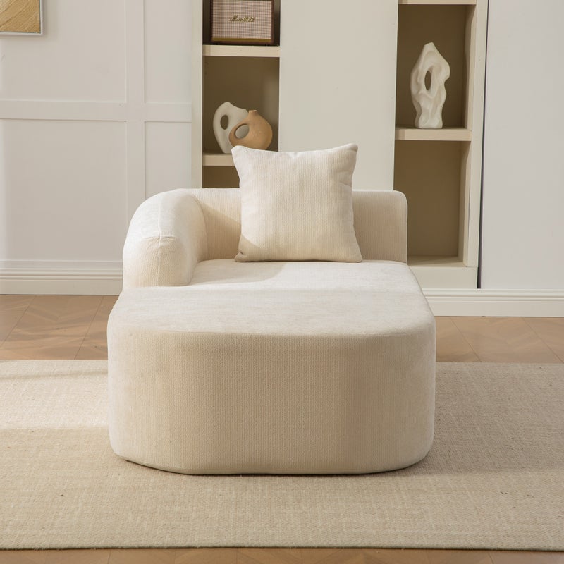 Modułowa sofa kompresyjna wykonana z tkaniny szenilowej wypełniona pianką wysokoelastyczną 30D. Łatwy do przenoszenia i z antypoślizgową podstawą