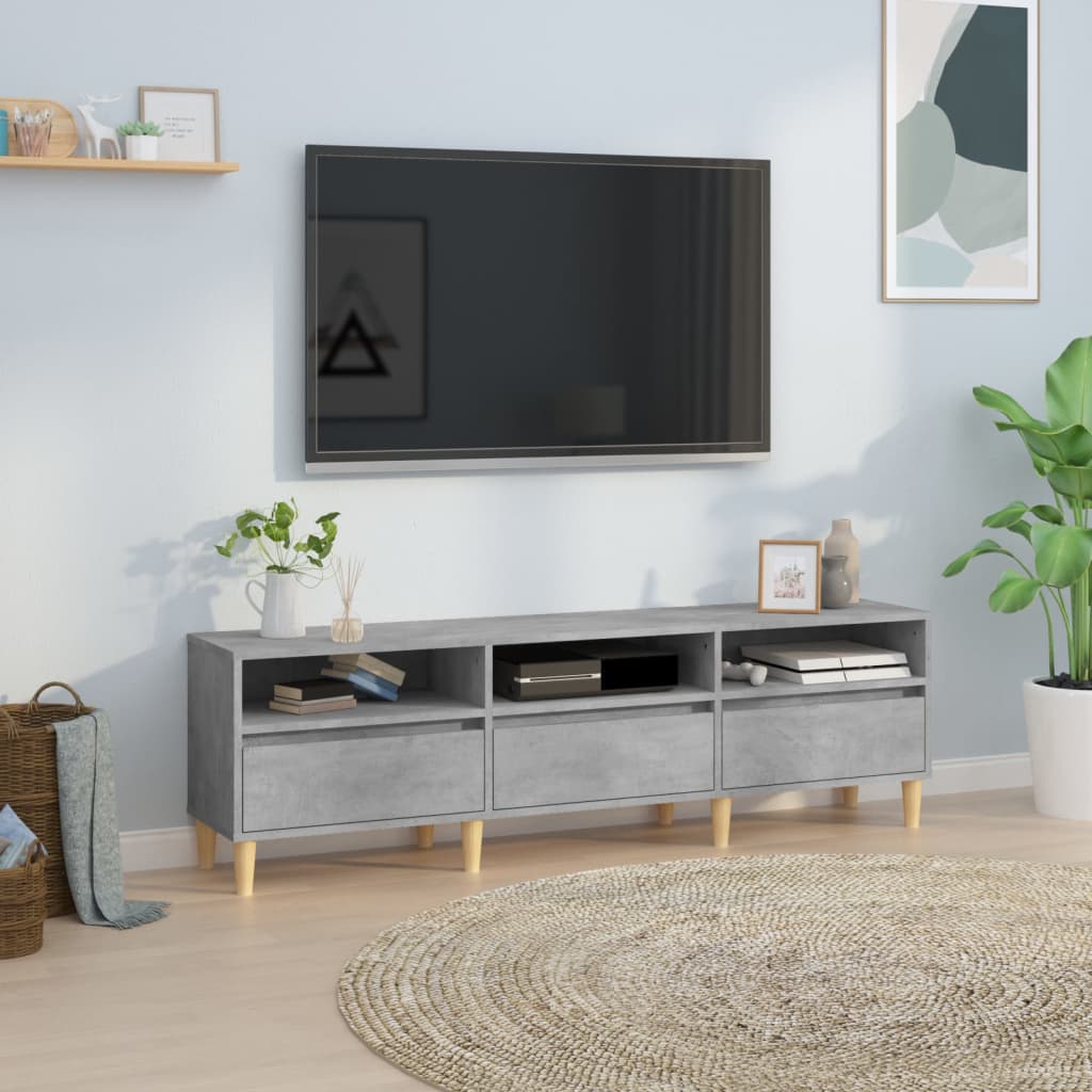 vidaXL Szafka TV, szarość betonu, 150x30x44,5 cm