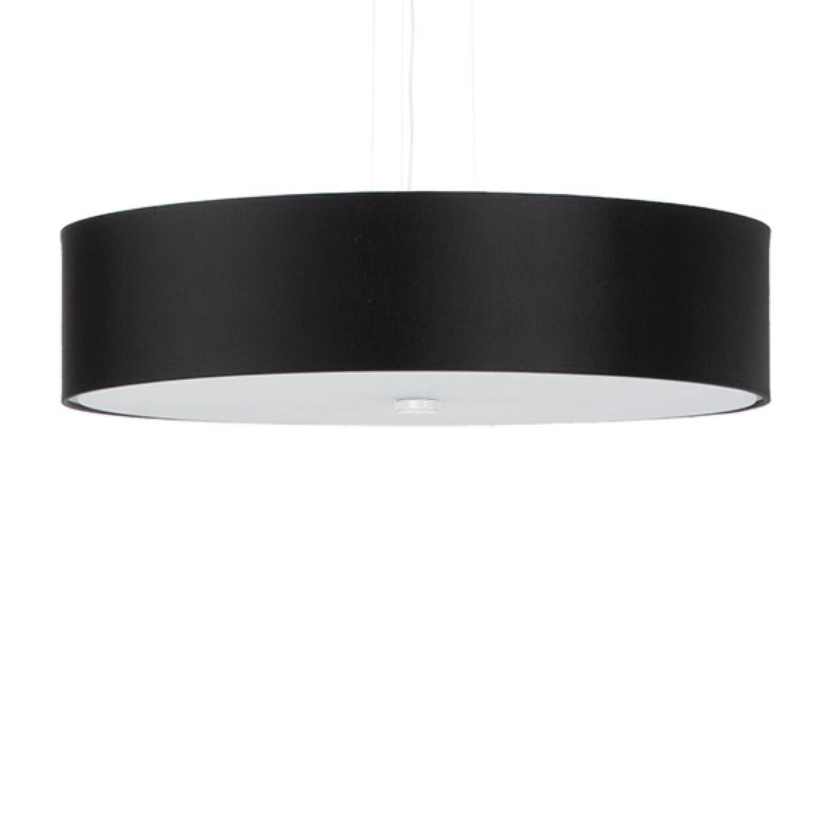 Lampa wisząca czarna abażur z tkaniny Ø50 cm SKALA 5xE27 15W SL.0758 Sollux Lighting