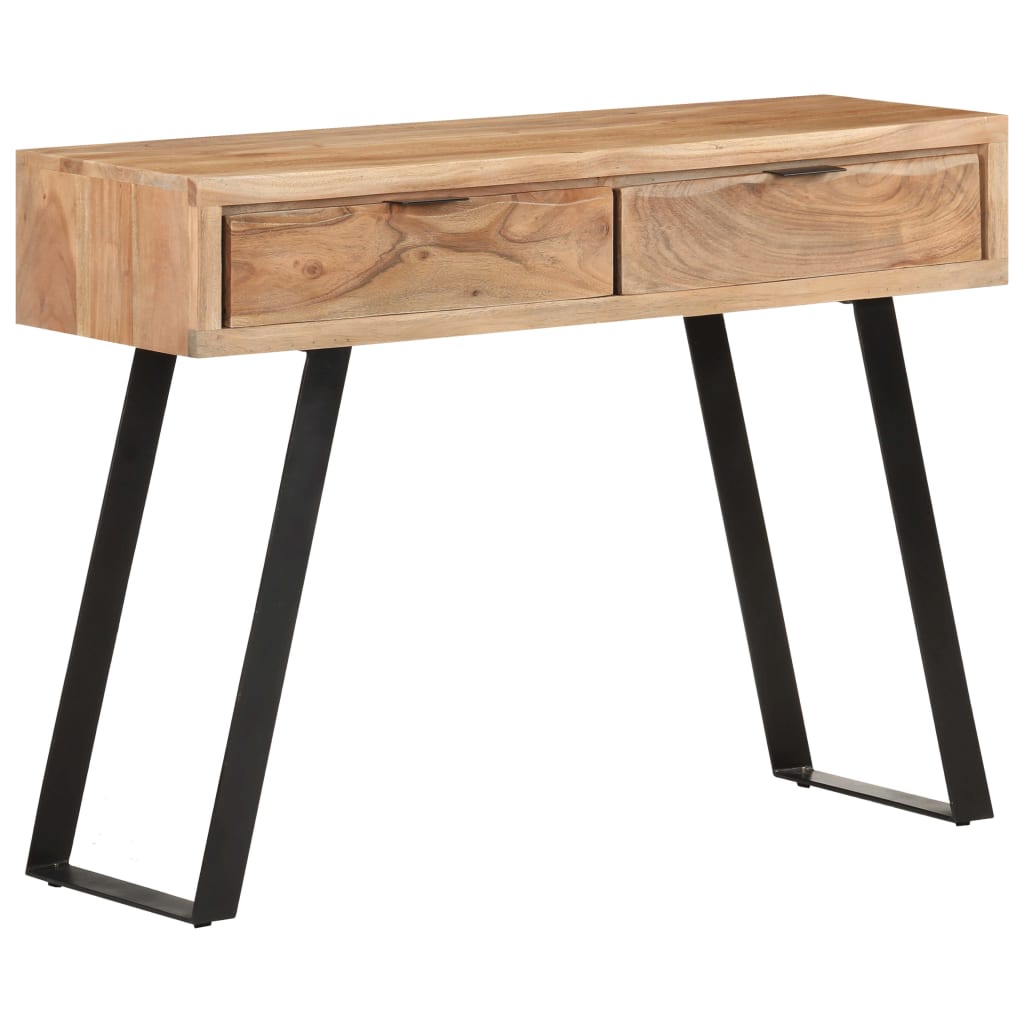 Stolik typu konsola, 100x35x76 cm, akacja z naturalną krawędzią vidaXL
