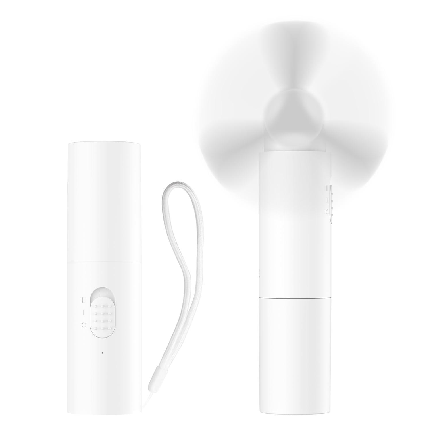 Mini przenośny wentylator, przenośny i ładowany przez USB, mały składany wentylator, biały