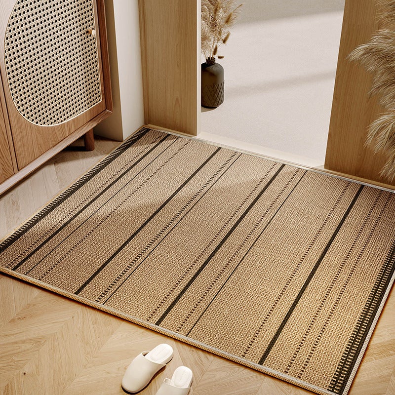 Minimalistyczny dywanik z lnu – Chłonny, szybkoschnący, antypoślizgowy – Dywanik do przedpokoju – (60 x 90 cm) – Dywanik z lnu