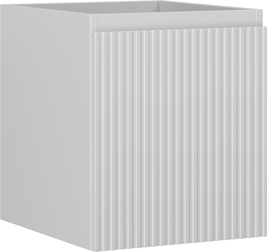 Mexen Rivel szafka łazienkowa podumywalkowa 40 cm, 1 szuflada, ryflowana , szara mat - 91A20-04047-1-BF62