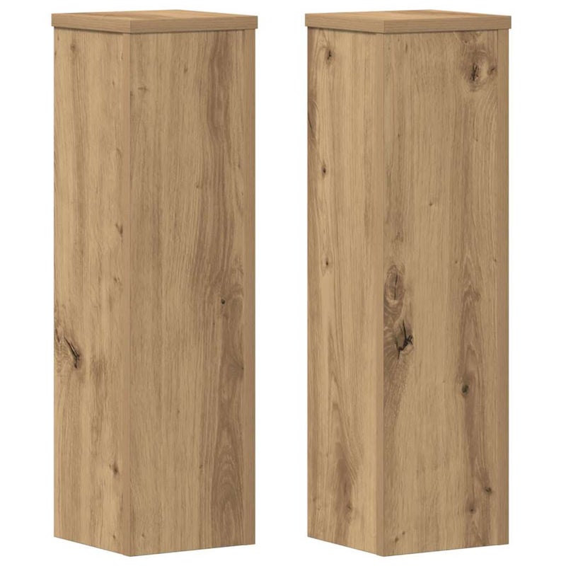 2x Stojak na Rośliny 60 cm Dąb Artisan 17x17x60 cm do Salonu