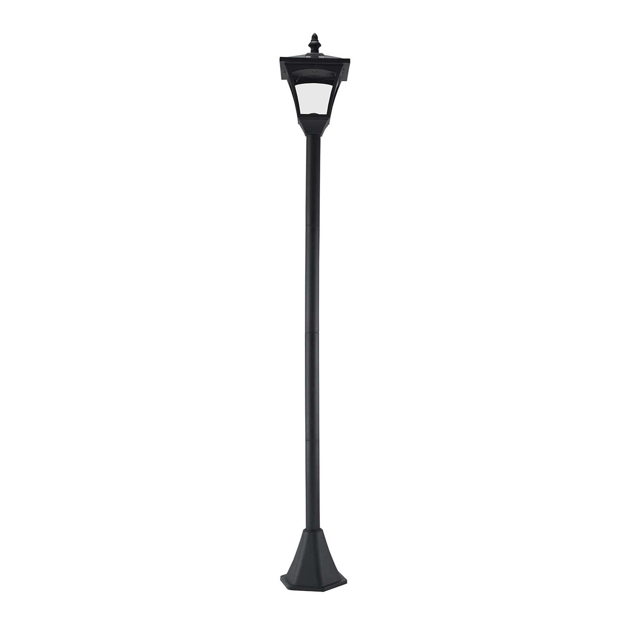 Solarna lampa ogrodowa LED o jasności 10 lumenów, czarna, 15 x 15 x 120 cm