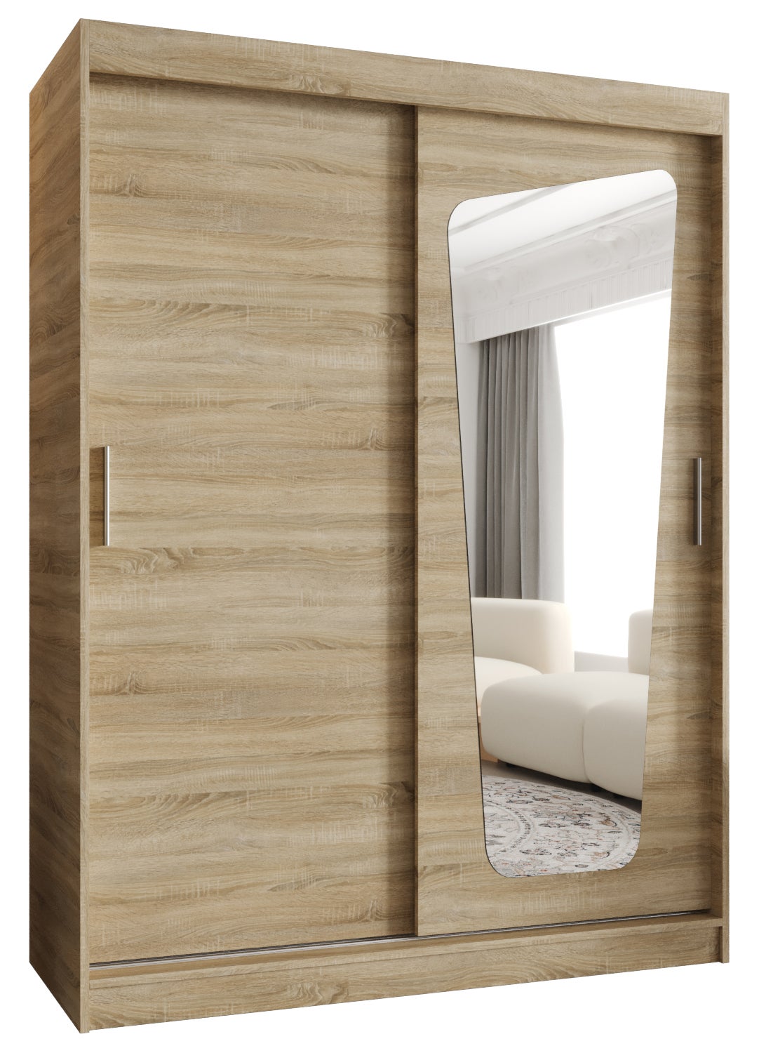 Szafa przesuwna garderoba MOKA 150 x 62 x 200 cm Sonoma