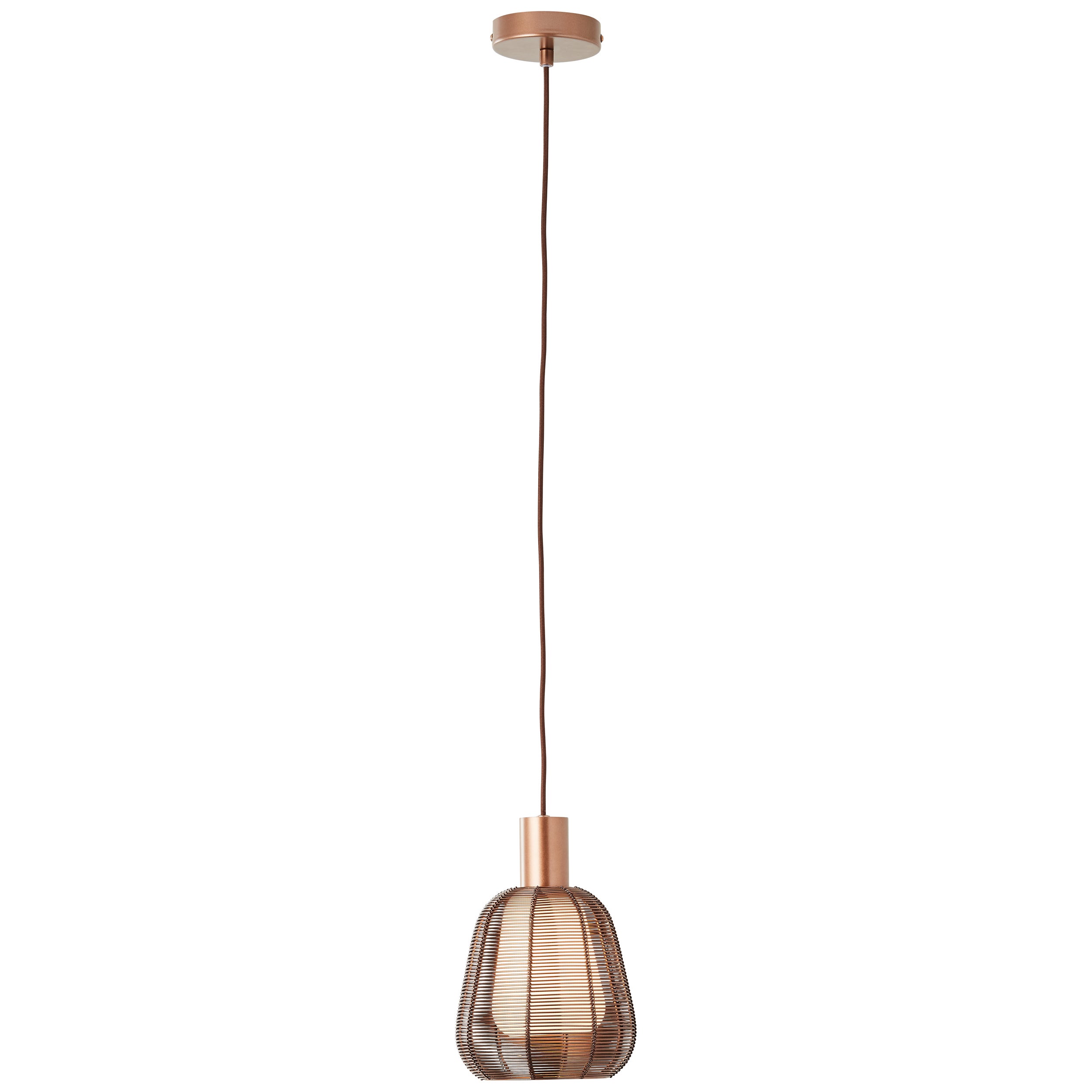 Brilliant Lamp Wallace 1-lampa wisząca kawa ciemne aluminium brąz 1x A60, E27, 40 W