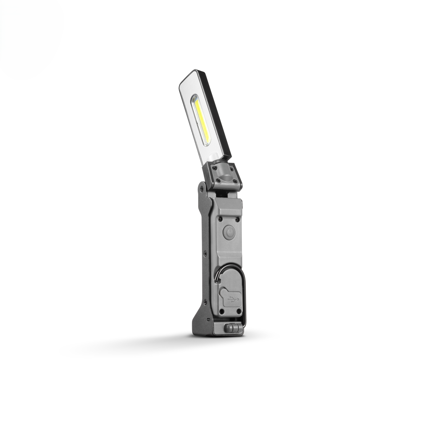 Alcapower Akumulatorowa lampa robocza LED, aluminiowy korpus, głowica 180°, 125lm, podstawa magnetyczna i hak do użytku profesjonalnego