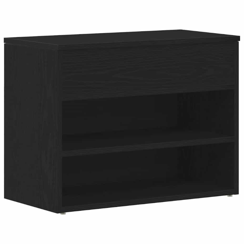 Ławka na buty 60 x 30 x 45 cm Drewno inżynieryjne Czarny Dąb