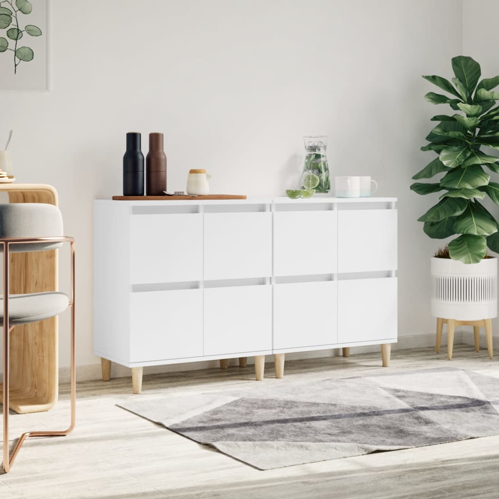 vidaXL Komody, 2 szt., białe, 60x35x70 cm, materiał drewnopochodny