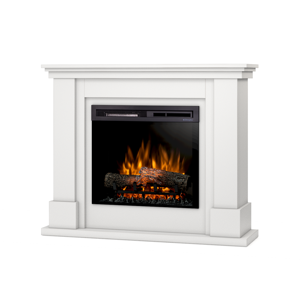Kominek elektryczny ścienny 23" XHD 1400W grzewczy LED obudowa biała Warmtec Luena