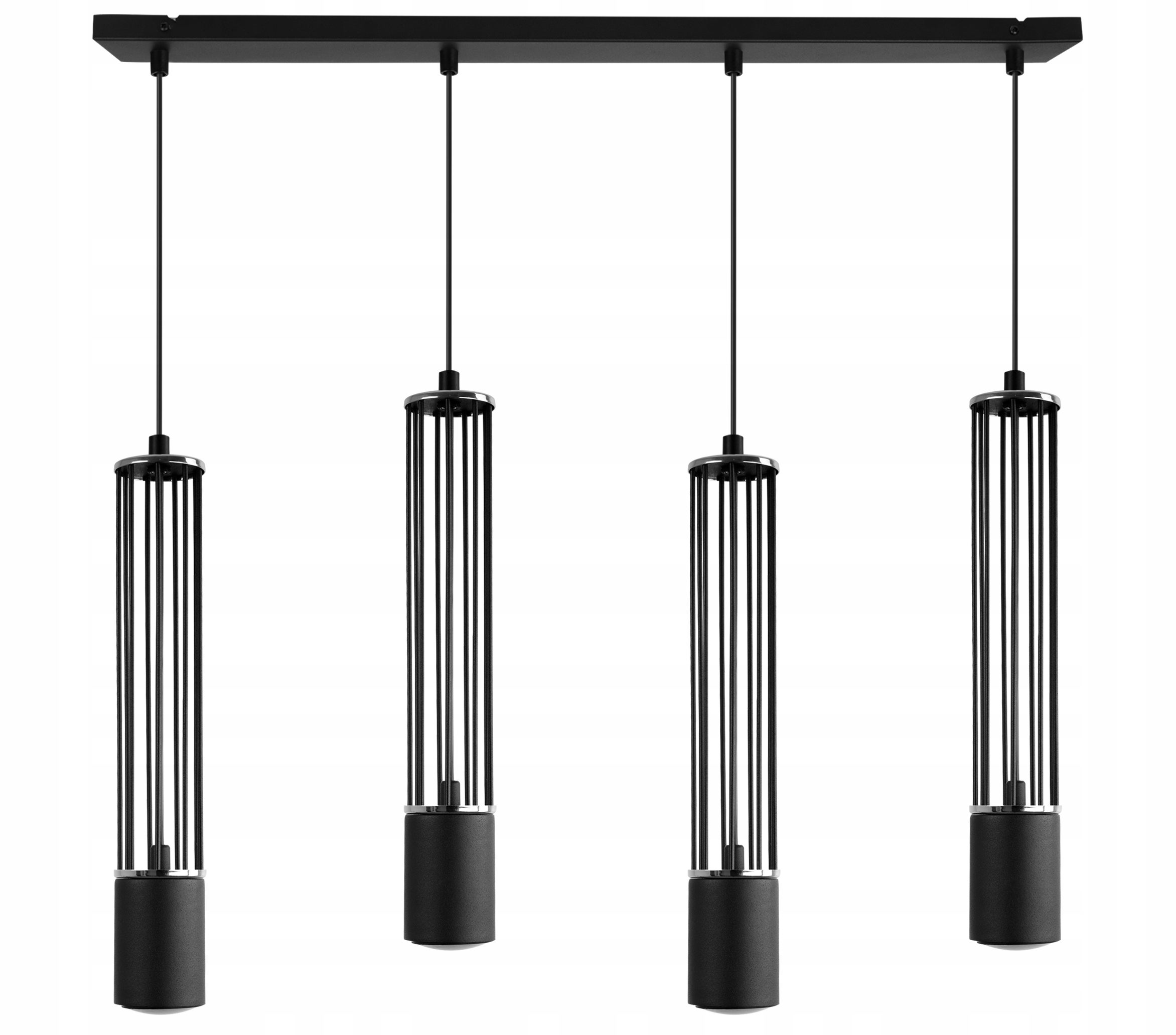 Lampa sufitowa wisząca Light Home LH Aria 4x GU10 czarny/srebrny