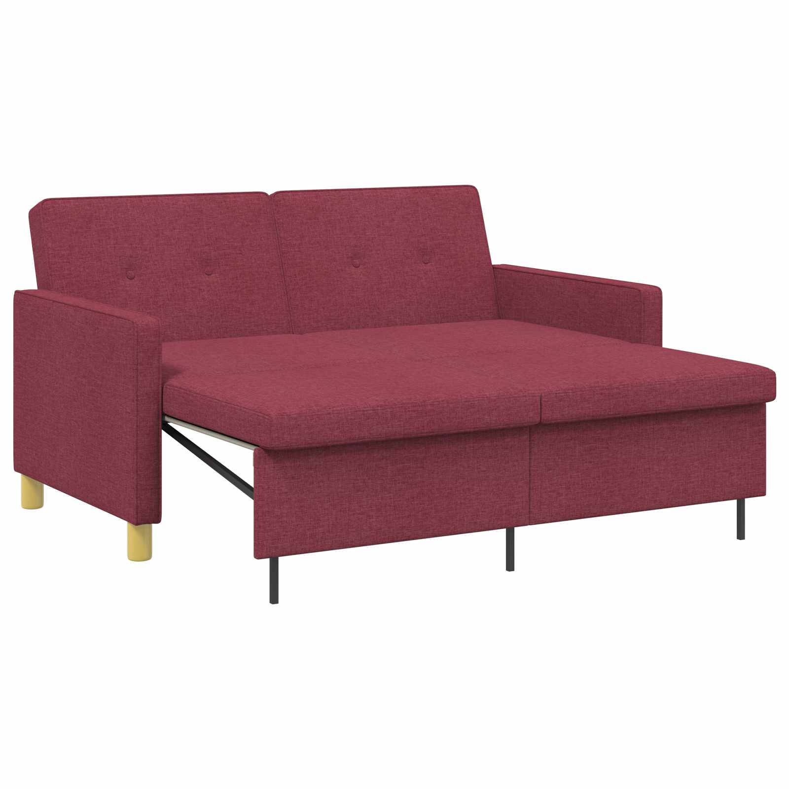 Rozkładana sofa Czerwone wino tkanina