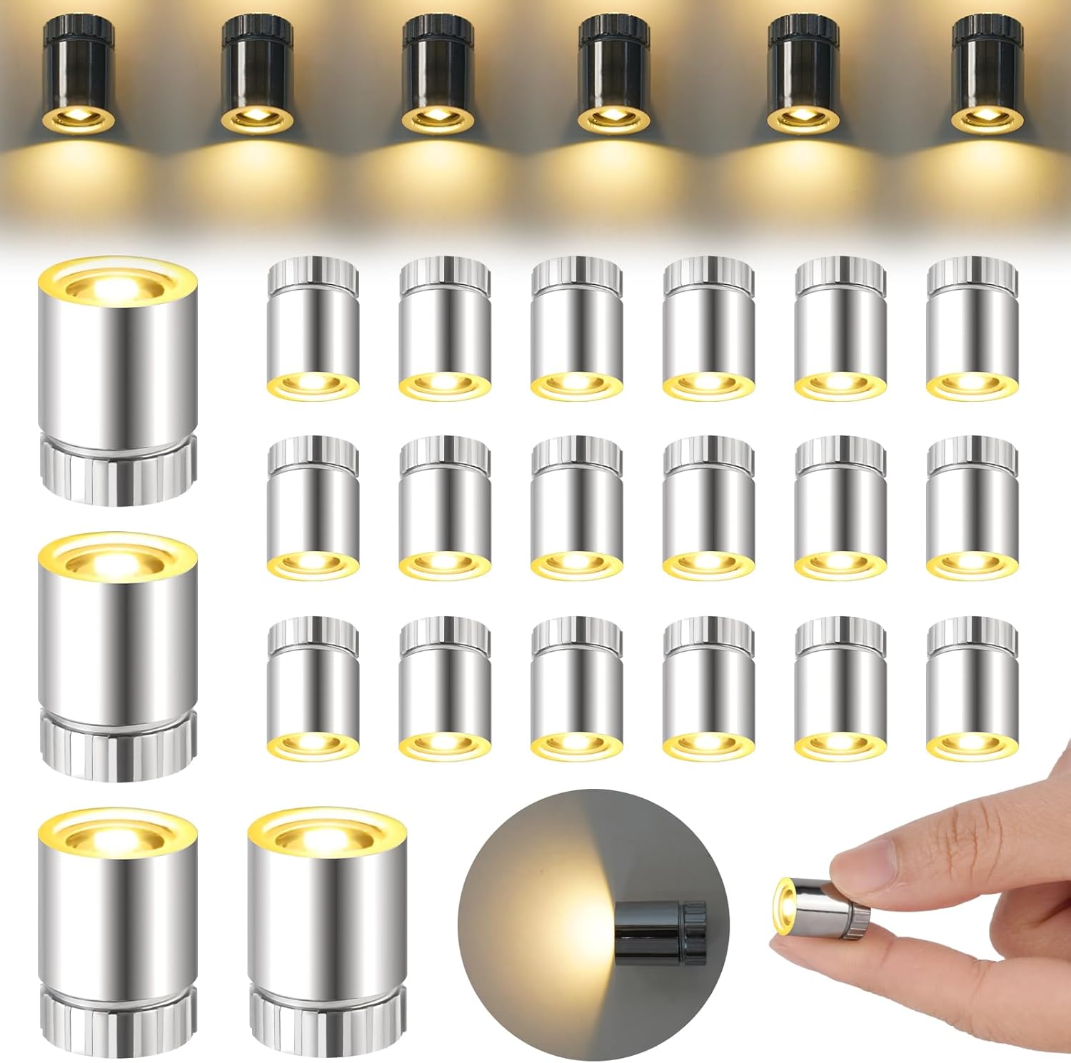 22 szt. mini lampek LED, zasilane bateryjnie mini lampki LED, małe lampki do rękodzieła, papierowe lampiony, dekoracja domku dla lalek, dekoracja na i