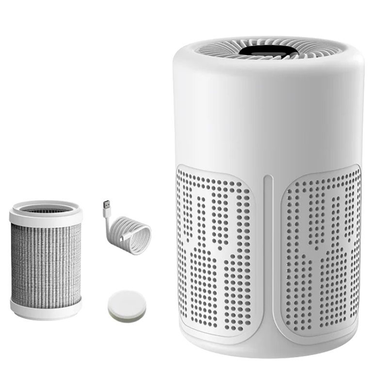 Oczyszczacz powietrza, filtr jonizujący (jony ujemne), domowy neutralizator zapachów, zasilanie USB, 12,2 x 19 cm