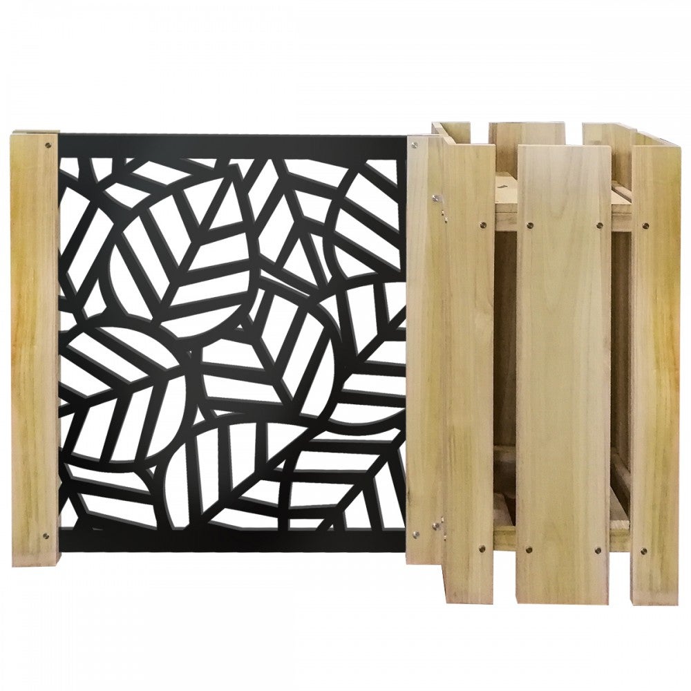 DONICA-KOMPOSYCJA DREWNIANA - Donica z modułową przegrodą - 150x100 cm - Wykonana z drewna i PVC - model TROPICAL