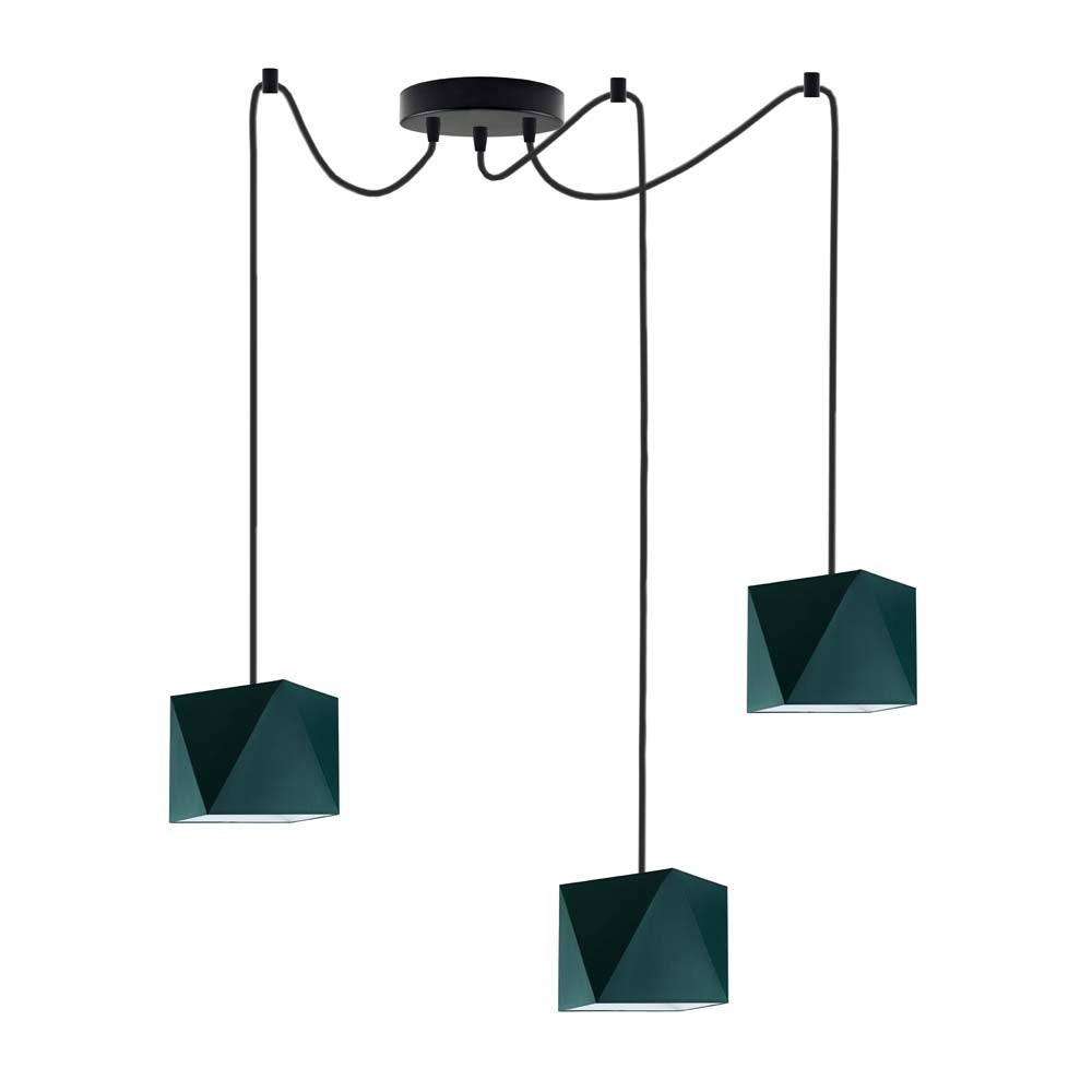 Lampa wisząca zwis żyrandol sufitowa z abażurami diament POP Z3