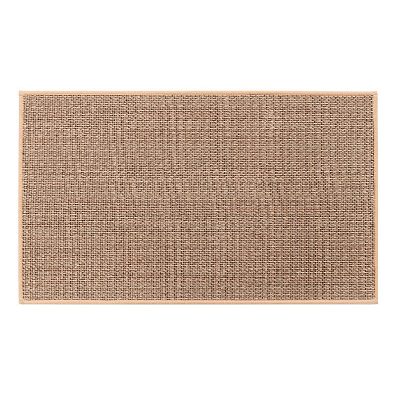 Dywan kuchenny, dywan antypoślizgowy, zmywalny, lniany dywan kuchenny, wzór Chevron - 45×150 cm - beżowy