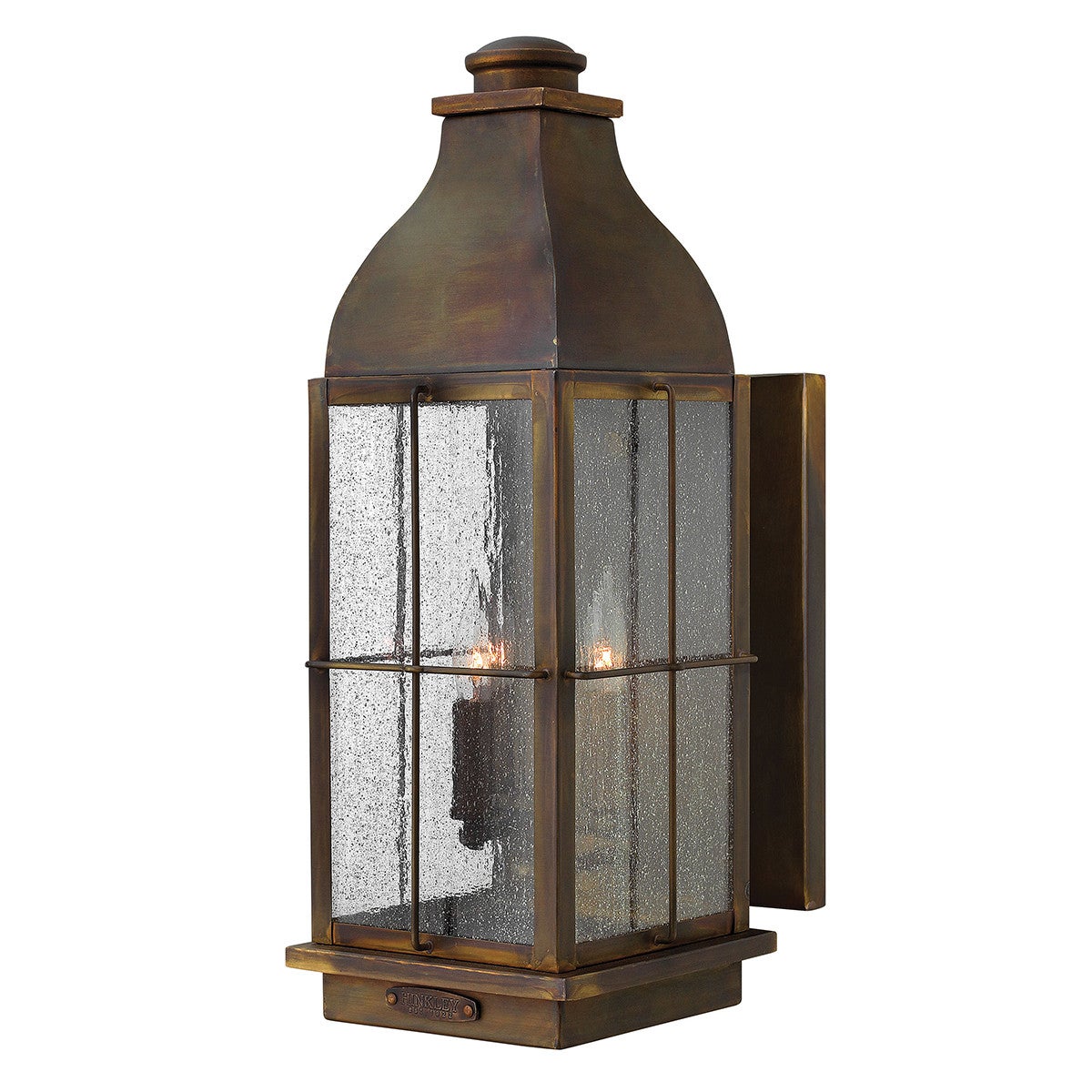 Applique Bingham, laiton et verre, grande
