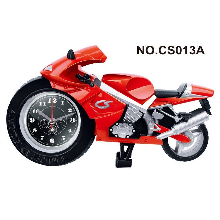 Kreskówkowy budzik motocyklowy dla dzieci (czerwony)