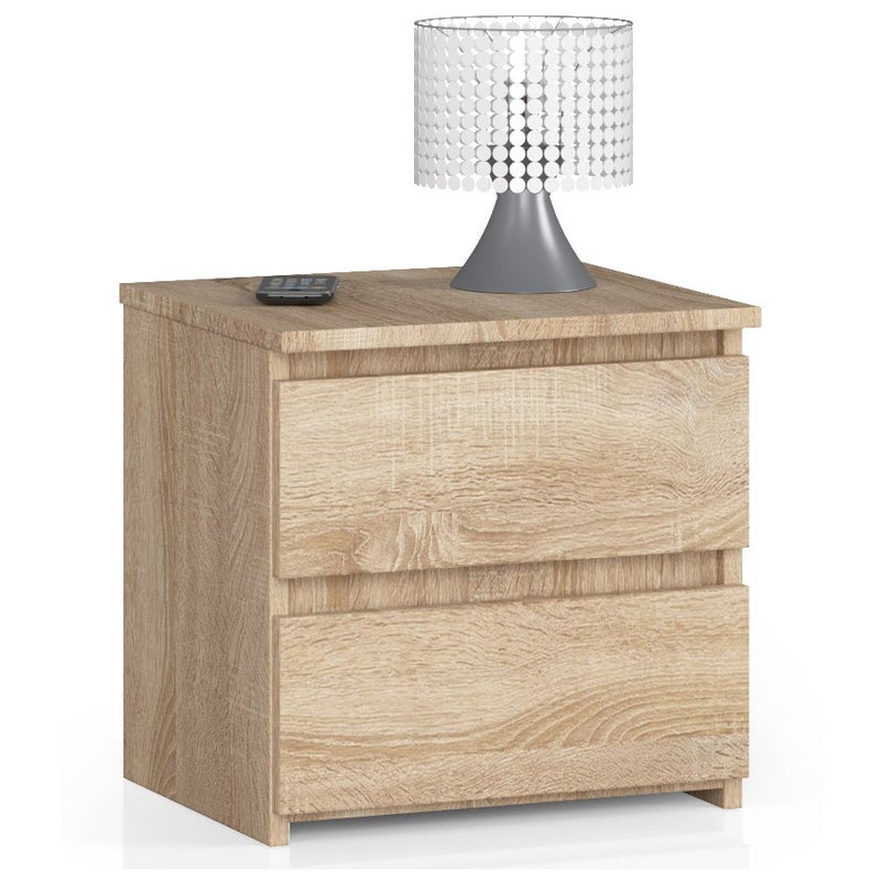 Szafka nocna AKORD CL2 Dąb Sonoma 40 cm 2 szuflady kolor Dąb Sonoma mat 40x35x40 cm