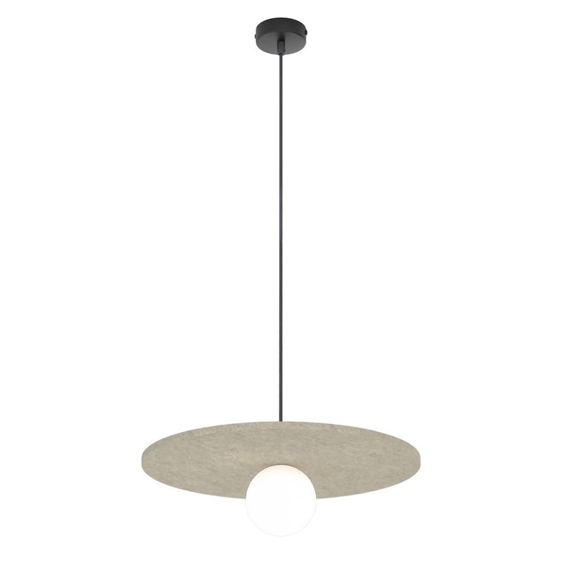 Lampa wisząca filcowy zaokrąglony klosz CALMA beżowy 1xG9x8W filc wym:140x40x40cm IP20 Emibig