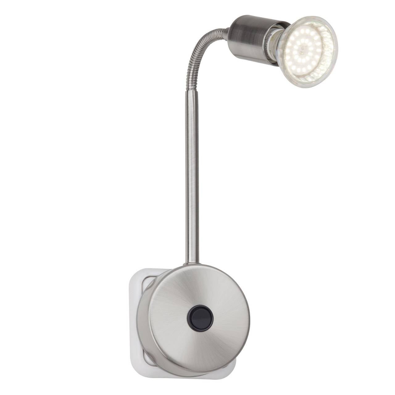 BRILLIANT lampa podłogowa Brok bow 2.0m brązowy / szary | 1x A60, E27, 60W, odpowiednia do standardowych żarówek (brak w zestawie) | Skala A ++ do E |