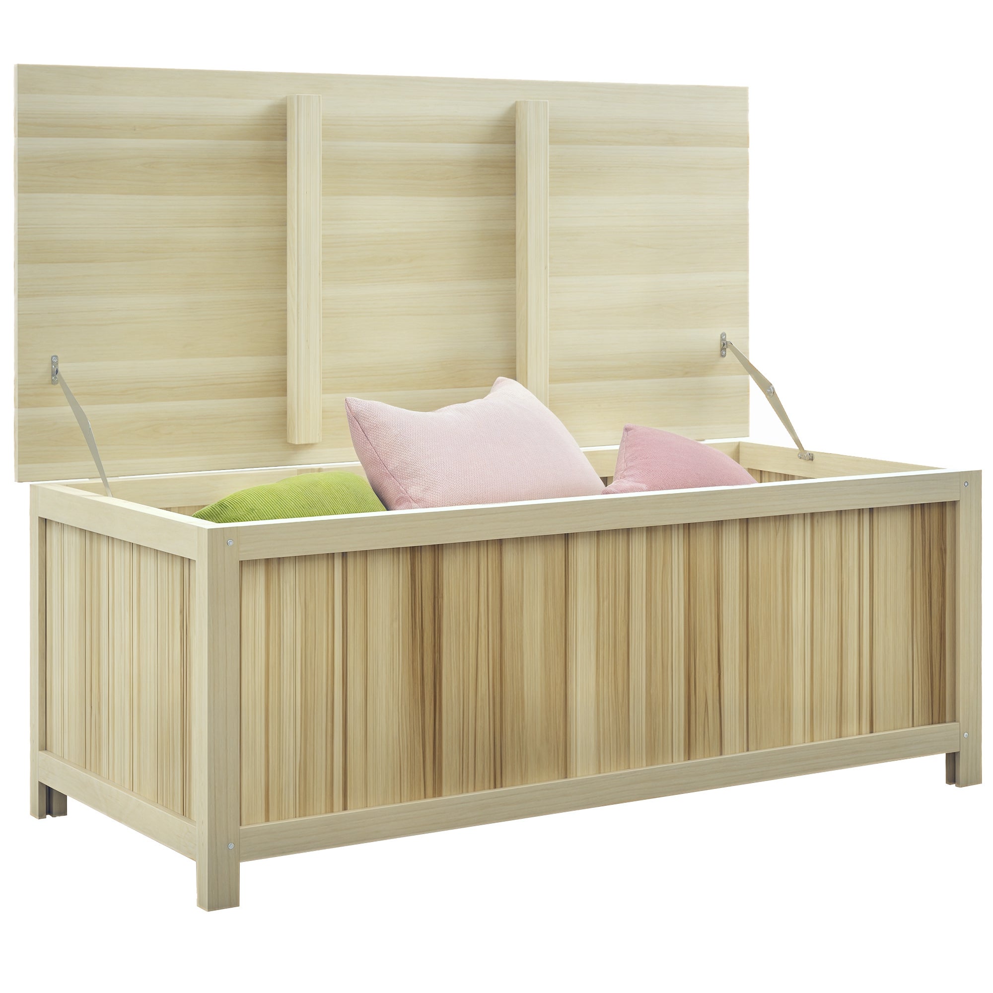 Drewniana skrzynia ogrodowa 172L z kółkami, do użytku na zewnątrz - 120L x 55L x 45H cm