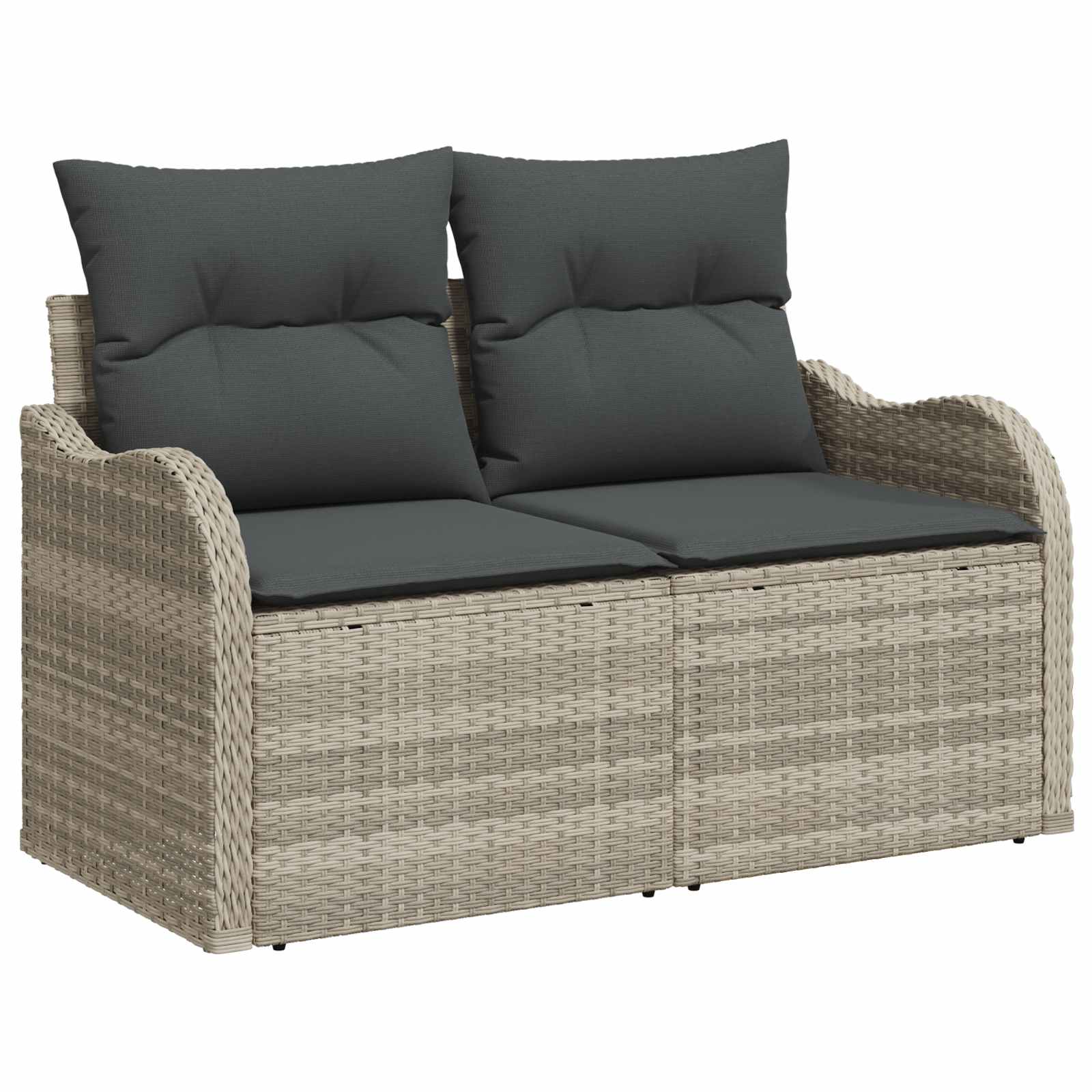 Sofa Ogrodowa z poduszką Jasnoszary 121 x 62 x 69cm polirattan