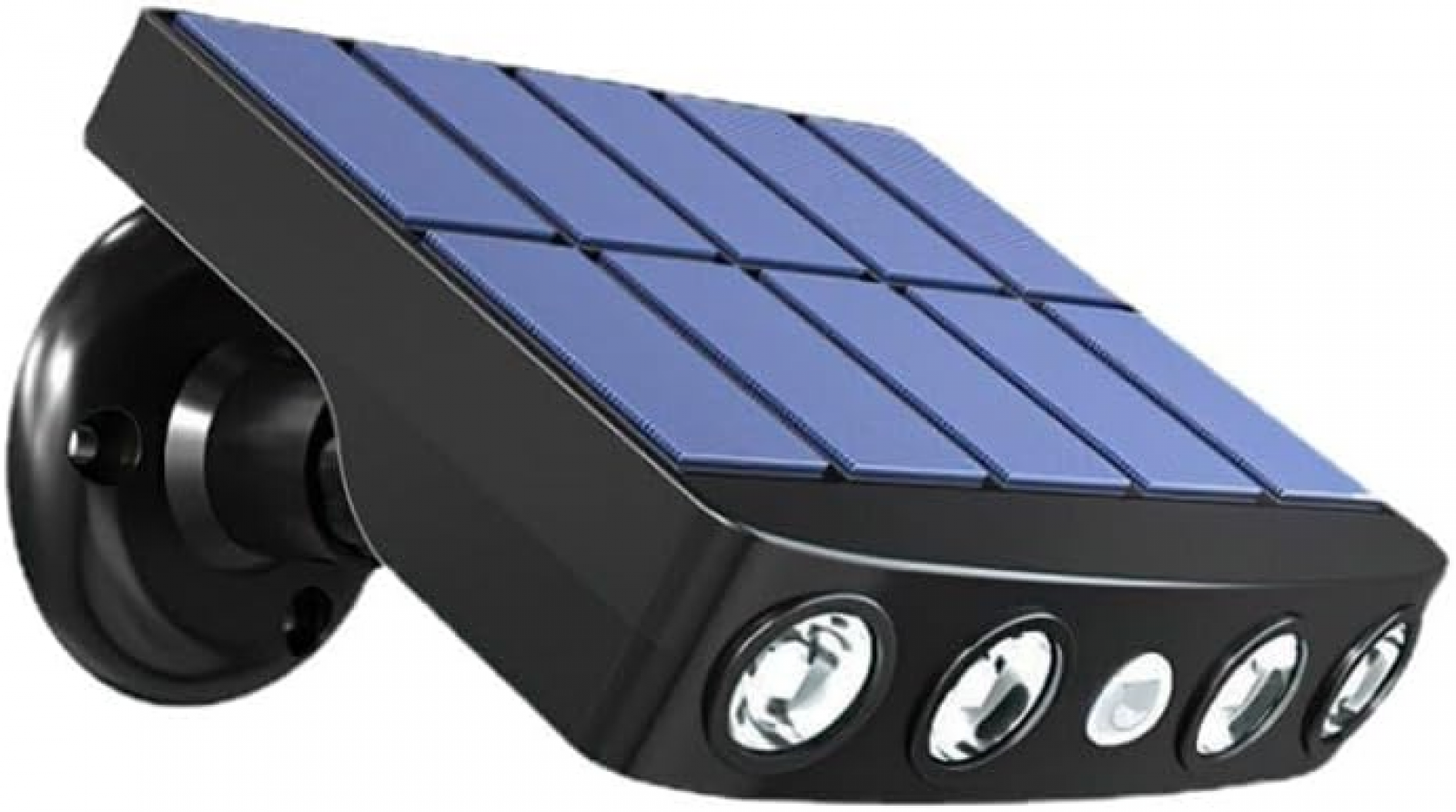 Wodoodporna zewnętrzna lampa solarna z czujnikiem ruchu, zimna biała dioda LED, IP65 (czarna)