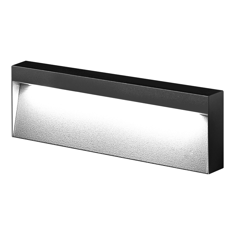 Kinkiet LED KIKI 8W, 3000K, IP65, antracytowa aluminiowa rama, do stosowania na zewnątrz, montowany na ścianie, kąt świecenia 50° – Rossini Group
