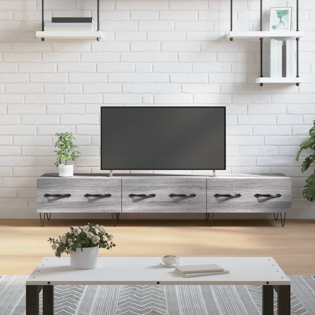 vidaXL Szafka telewizor, szary dąb sonoma, 150x36x30 cm