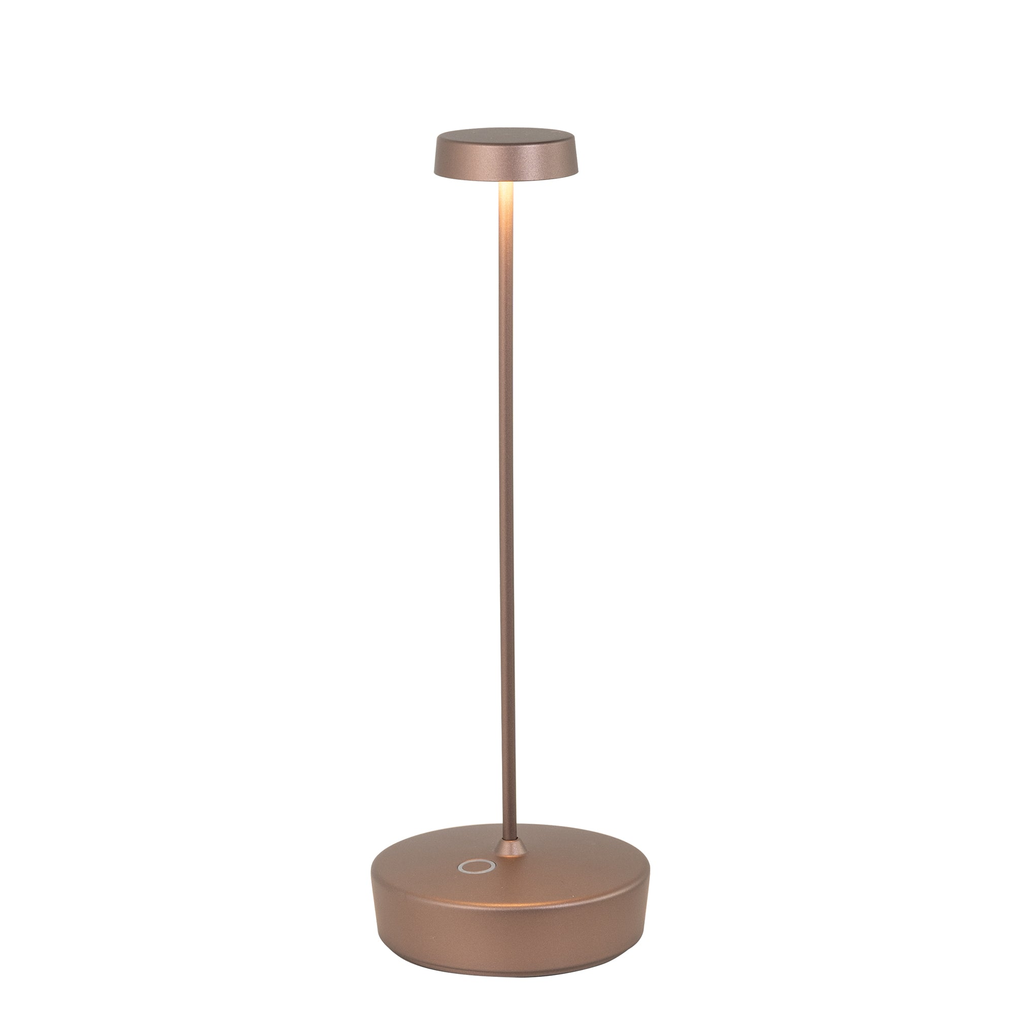 Lampa stołowa LED Zafferano Swap Pro Corten, ładowalna i ściemnialna, 2200-2700-3000K - maksymalna moc 9 godz