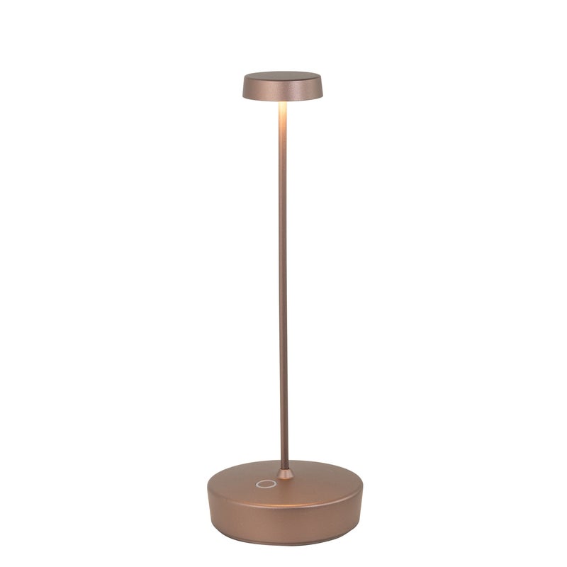Lampa stołowa LED Zafferano Swap Pro Corten, ładowalna i ściemnialna, 2200-2700-3000K - maksymalna moc 9 godz