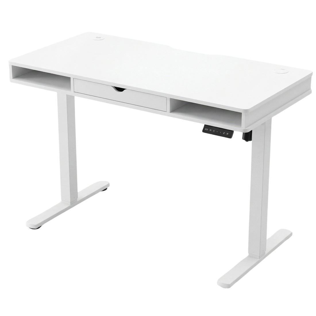 Biurko Elektryczne Regulowane Spacetronik SPEF123WW z szufladami i USB 120x60 Białe
