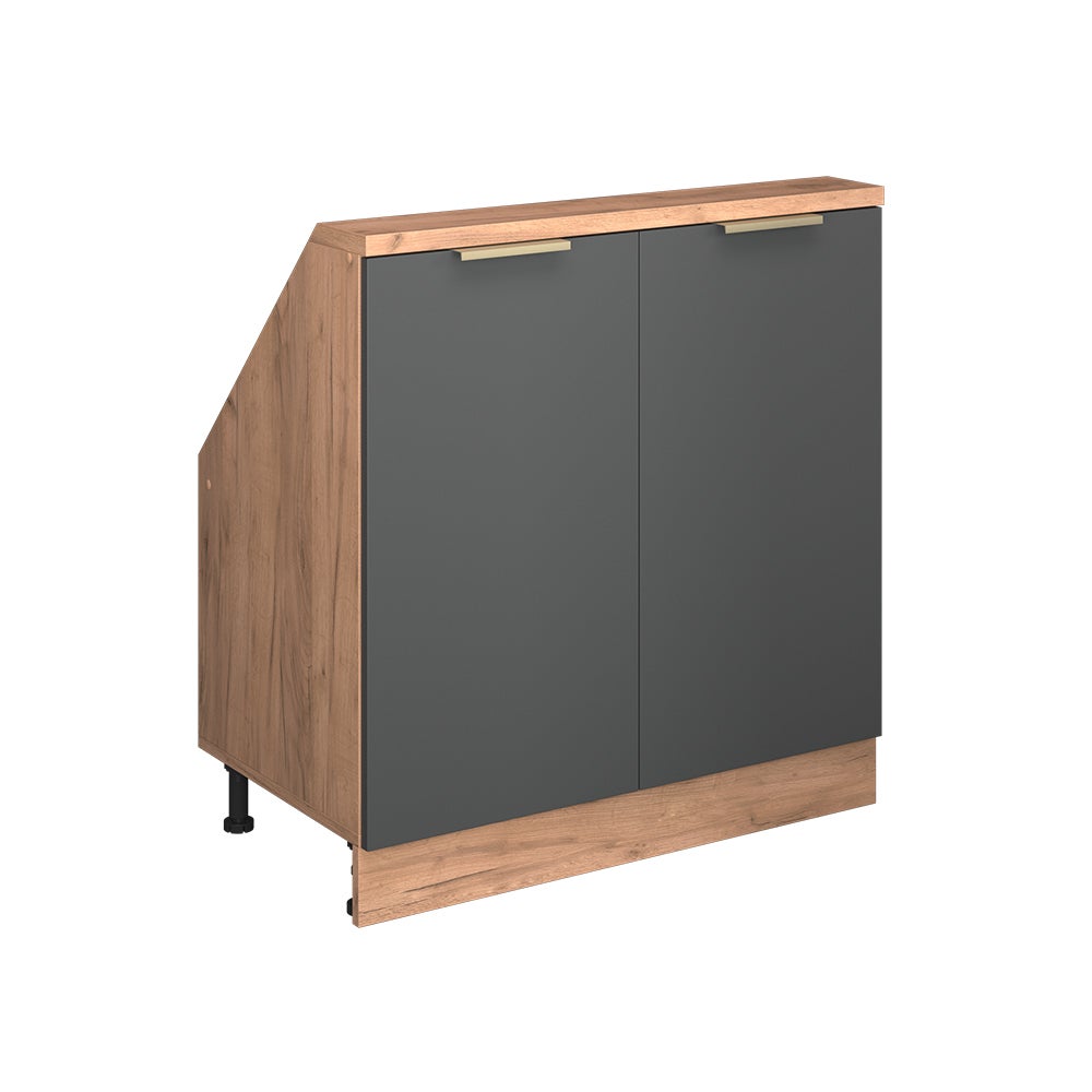 Vicco Szafa skosna Rion, Antracytowo-złoty, 80 x 81.6 cm z 2 drzwiami
