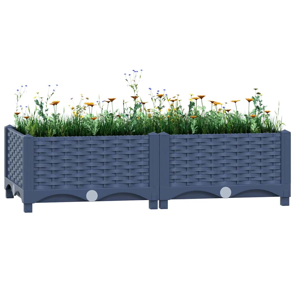 Donica do podniesionej rabaty, 80x40x23 cm, polipropylen vidaXL