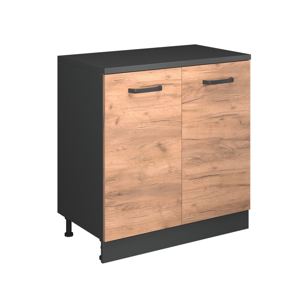 Vicco Szafka rozszerzająca Rion, Dąb goldkraft/Antracyt, 80 x 46 cm bez skosu z 2 drzwiami