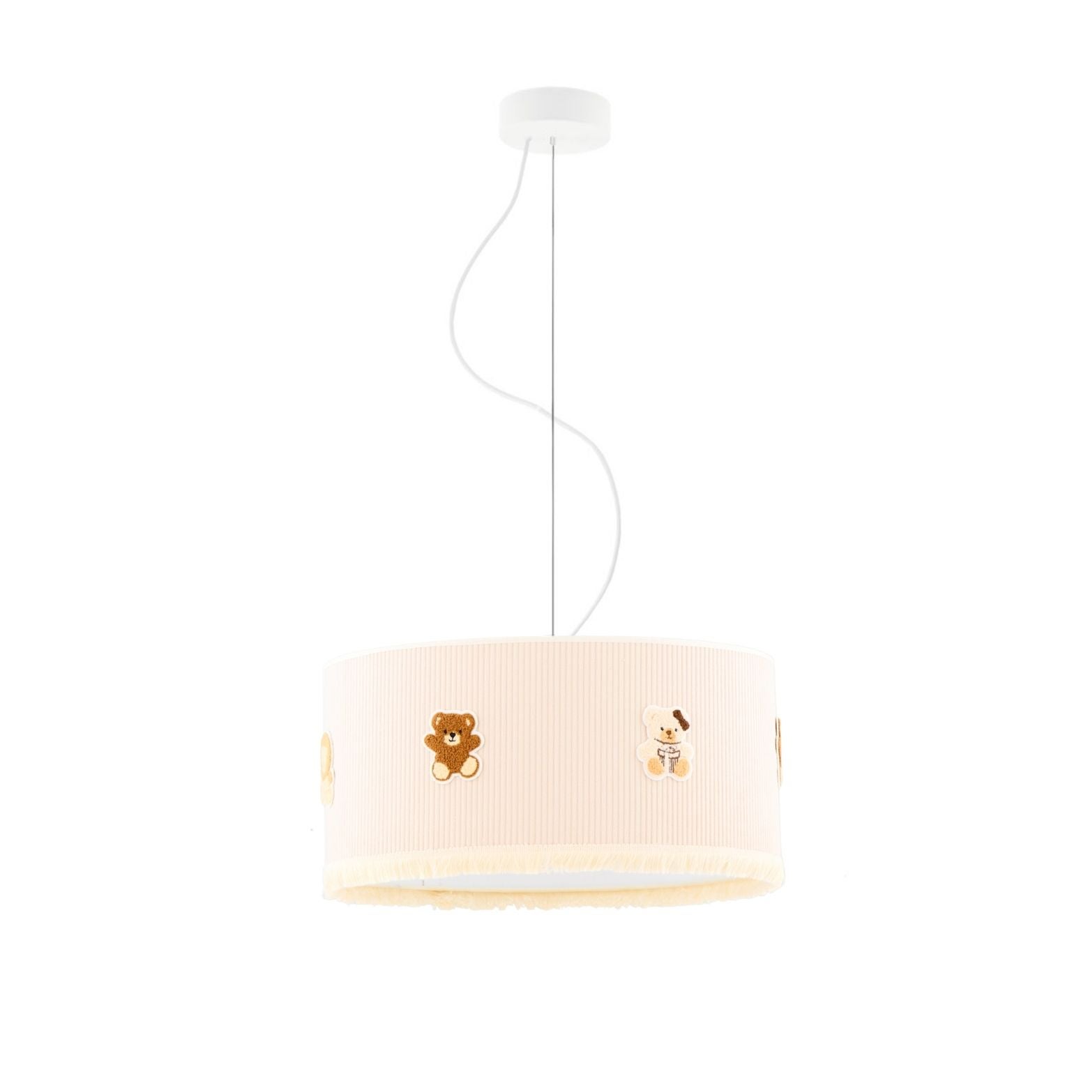 Lampa sufitowa żyrandol lampa wisząca z abażurem walec 40 cm TEDDY