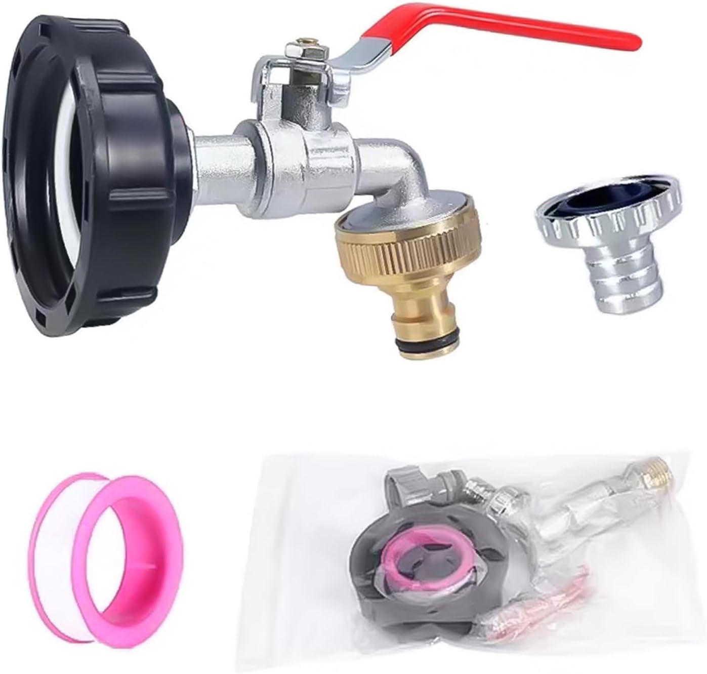 Zawór spustowy IBC 3/4'' Adapter do zbiornika IBC Zawór Akcesoria do zbiornika IBC Akcesoria do zbiornika na wodę z mosiądzu 1000L Kran po