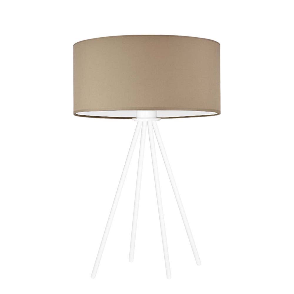 Lampka nocna na biurko lampa biurkowa LED z abażurem walec 30cm SOLARIS